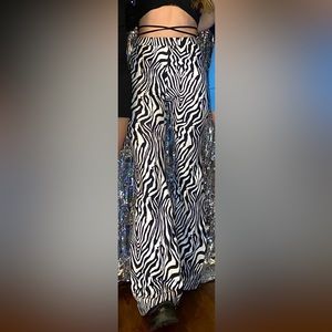 Zebra Flare Pants